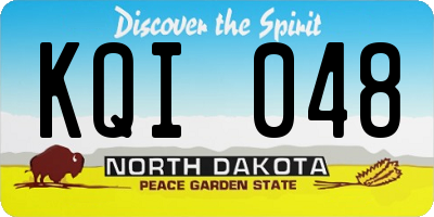 ND license plate KQI048