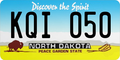 ND license plate KQI050