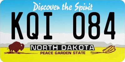 ND license plate KQI084