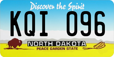 ND license plate KQI096