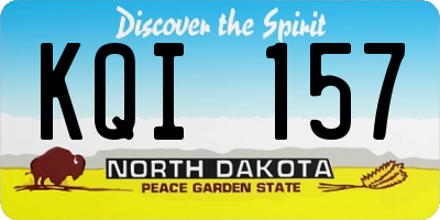 ND license plate KQI157
