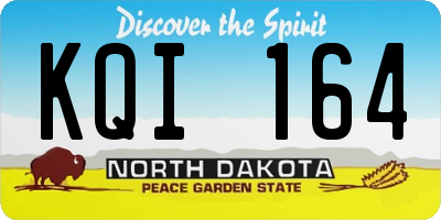 ND license plate KQI164