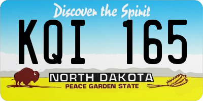 ND license plate KQI165