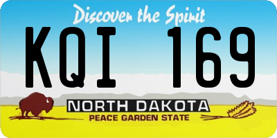 ND license plate KQI169