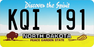 ND license plate KQI191