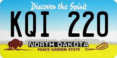 ND license plate KQI220