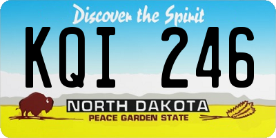 ND license plate KQI246