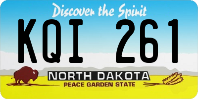 ND license plate KQI261