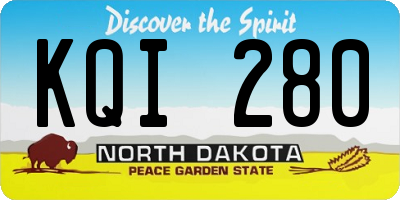ND license plate KQI280