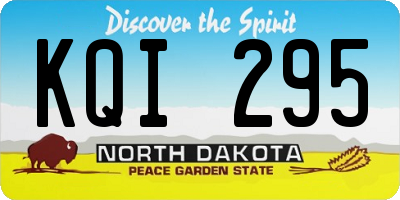 ND license plate KQI295