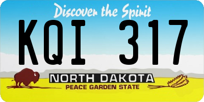 ND license plate KQI317