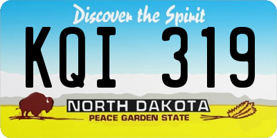 ND license plate KQI319
