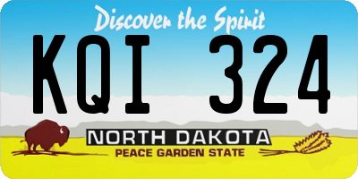 ND license plate KQI324