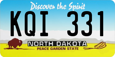 ND license plate KQI331