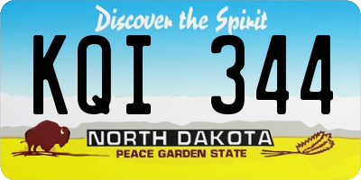 ND license plate KQI344