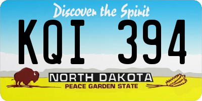 ND license plate KQI394