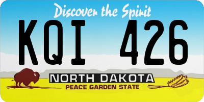 ND license plate KQI426