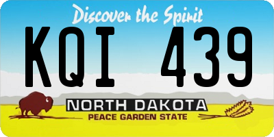 ND license plate KQI439