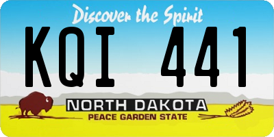 ND license plate KQI441