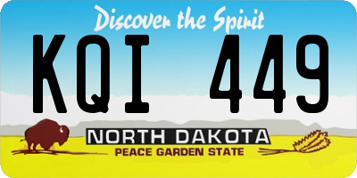ND license plate KQI449