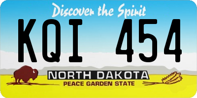 ND license plate KQI454