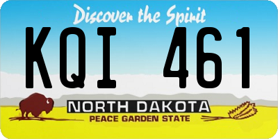 ND license plate KQI461