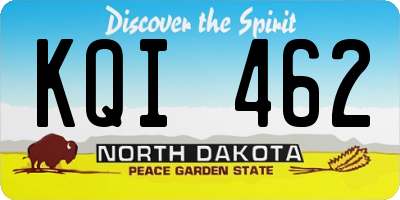 ND license plate KQI462