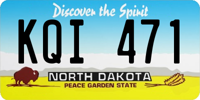 ND license plate KQI471