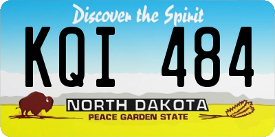 ND license plate KQI484