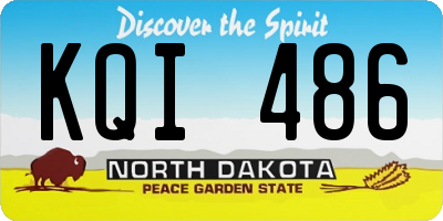 ND license plate KQI486