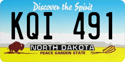 ND license plate KQI491