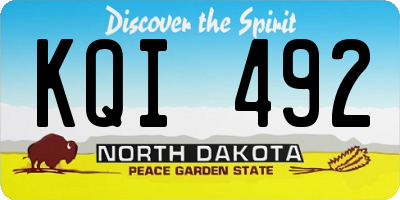 ND license plate KQI492