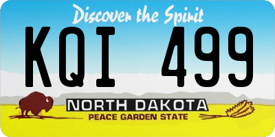 ND license plate KQI499