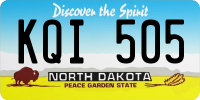 ND license plate KQI505