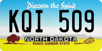 ND license plate KQI509
