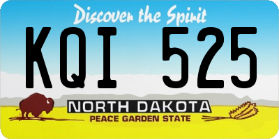 ND license plate KQI525