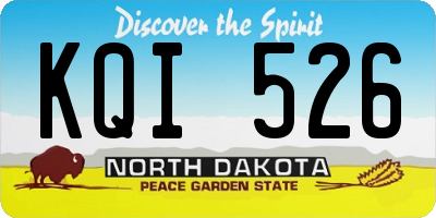 ND license plate KQI526