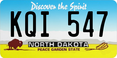 ND license plate KQI547