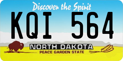 ND license plate KQI564