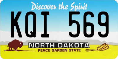 ND license plate KQI569