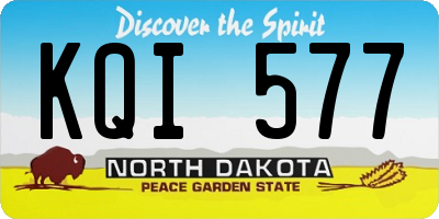ND license plate KQI577