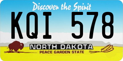 ND license plate KQI578