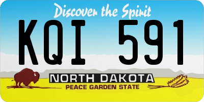 ND license plate KQI591