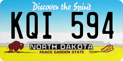 ND license plate KQI594