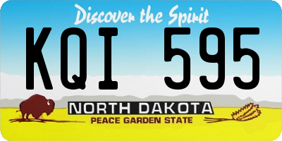 ND license plate KQI595
