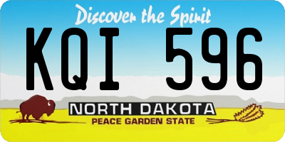 ND license plate KQI596