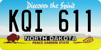 ND license plate KQI611