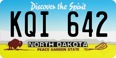 ND license plate KQI642
