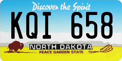 ND license plate KQI658