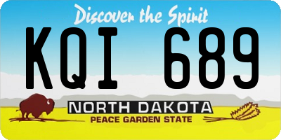 ND license plate KQI689